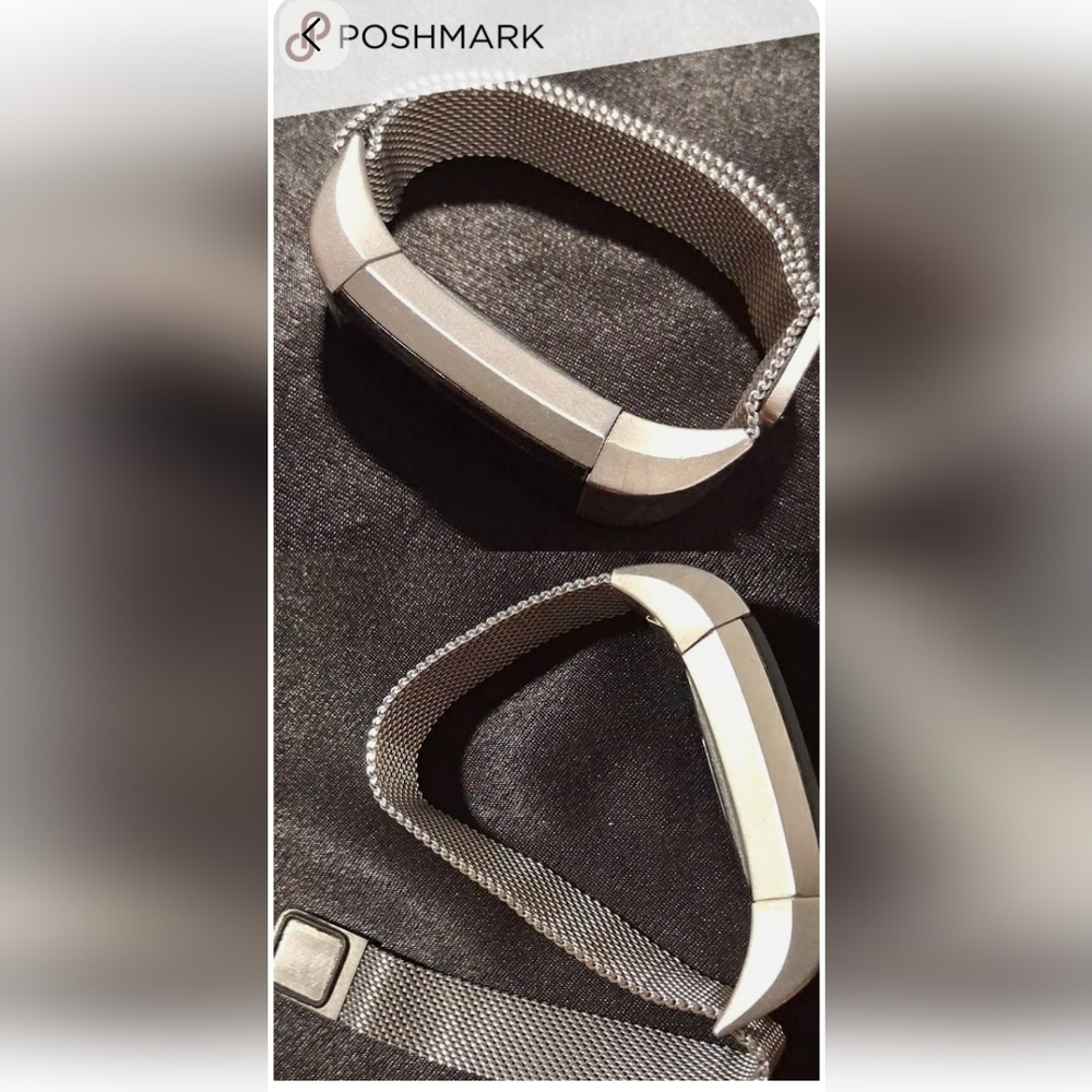 Fitbit Althera Hr Stainless Silver Mesh Magnetic  Bracelet